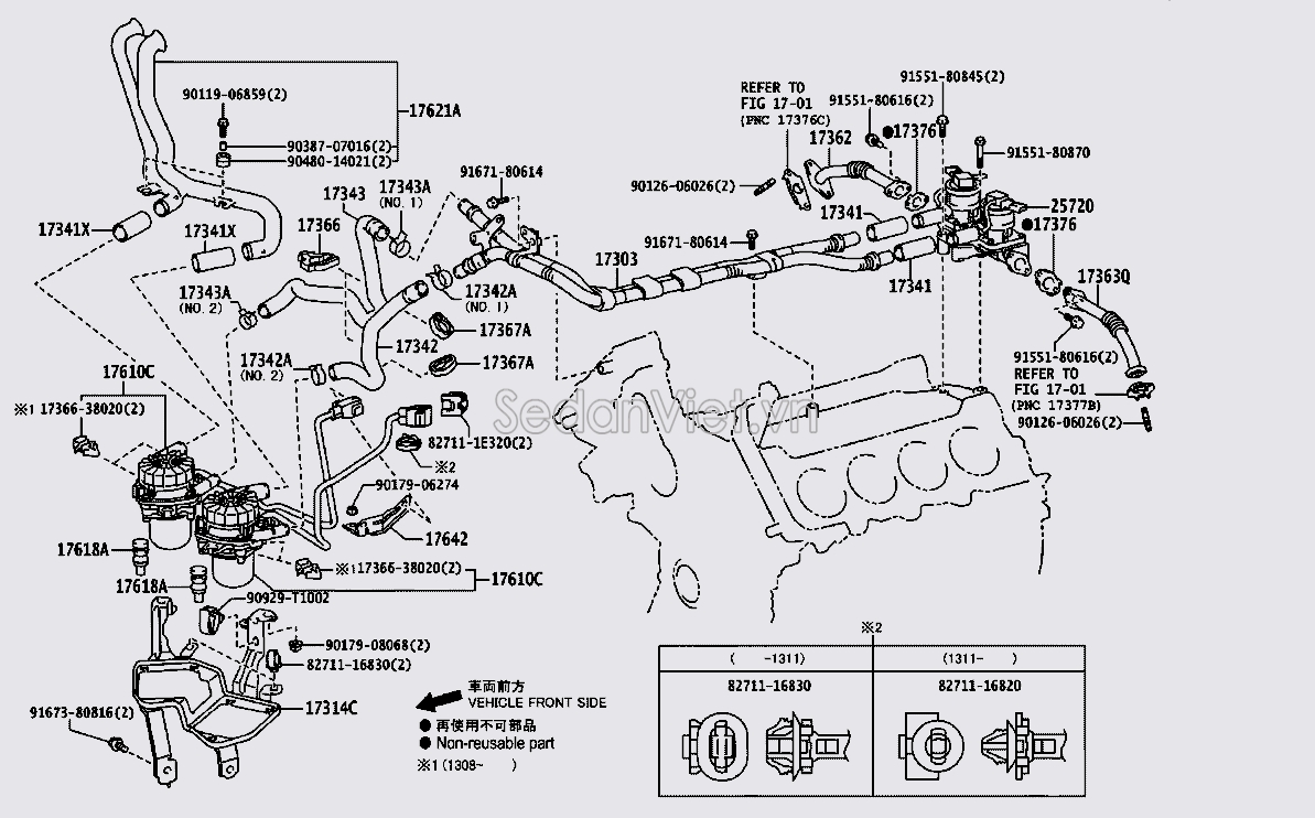 Hệ thống bơm chân không Toyota Land Cruiser Prado 2004-2009