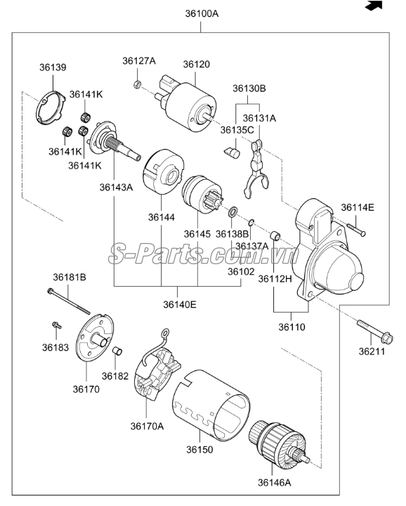 Máy đề khởi động KIA Carens 2007-2012