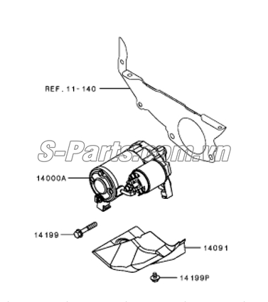 Máy đề khởi động Mitsubishi Attrage 2014