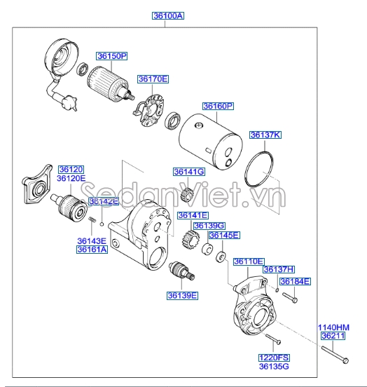 Máy đề khởi động KIA Carens 2007-2012
