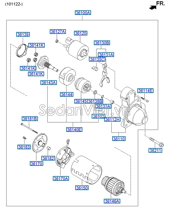 Máy đề khởi động KIA Carens 2007-2012