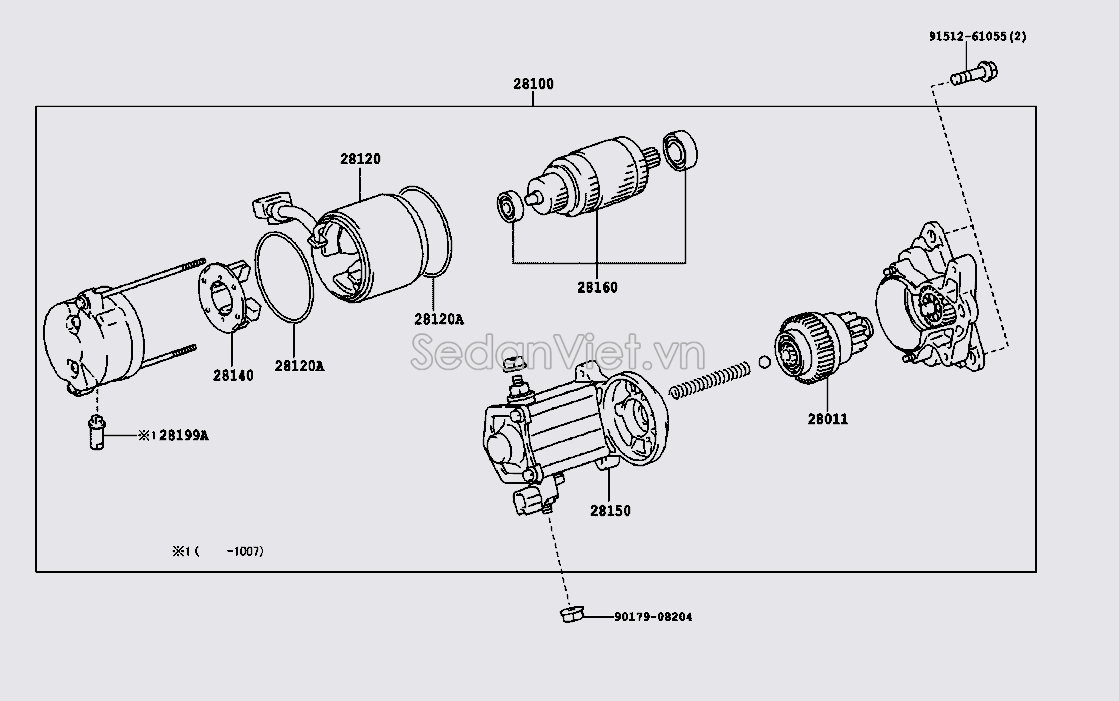 Giá bắt chổi than máy đề Toyota Hiace 2007-2012