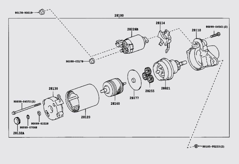 Rơ to máy đề Toyota Fortuner 2009-2012