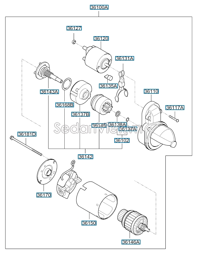 Rotor máy đề Hyundai Tucson 2015-2017