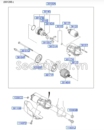 Rotor máy đề Hyundai Tucson 2015-2017
