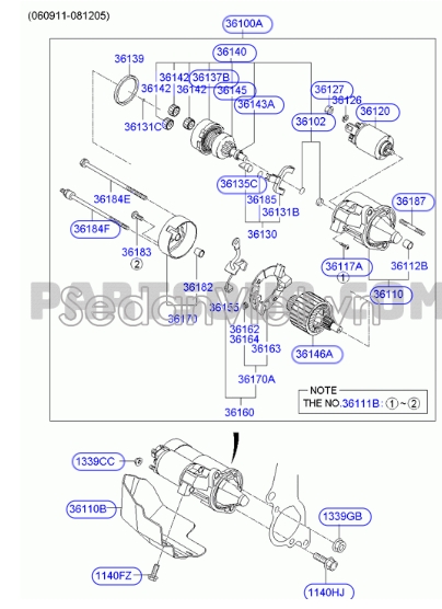 Rotor máy đề Hyundai Tucson 2015-2017