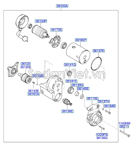 Máy đề khởi động KIA Carens 2007-2012