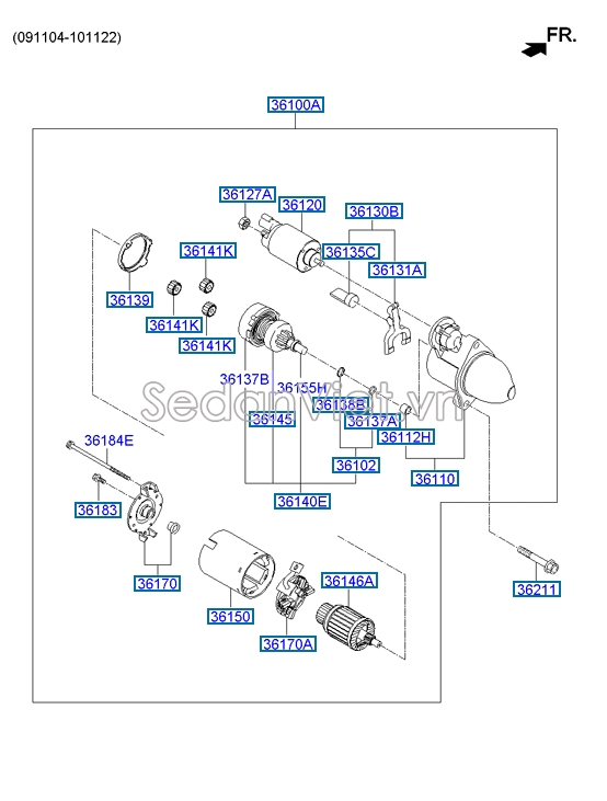 Máy đề khởi động KIA Carens 2007-2012