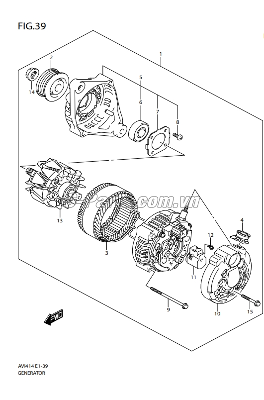 Máy phát tổng thành Suzuki Ertiga 2013-2015