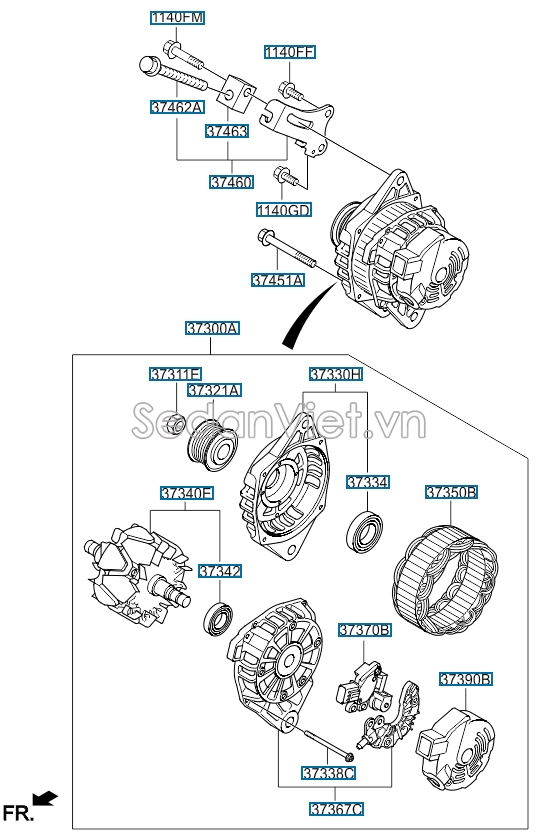 Máy phát KIA Morning 2015