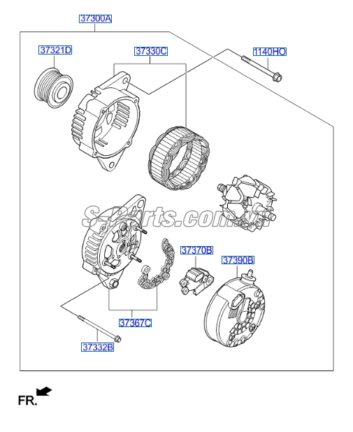 Puly máy phát KIA Sorento 2009-2013