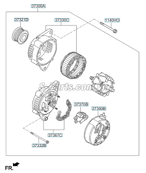 Puly máy phát KIA Sorento 2009-2013