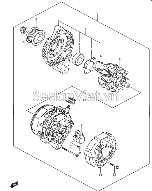 Chổi than máy phát Suzuki XL7 2020