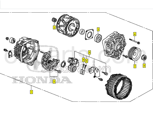 Máy phát điện Honda City 2015