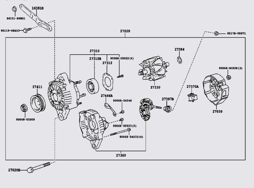 Tiết chế máy phát điện Toyota Vios 2008-2013