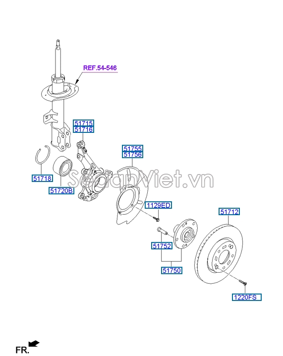 Bi moay ơ trước Hyundai Sonata YF 2010