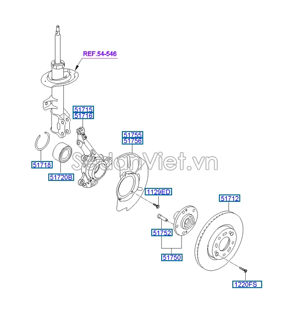 Bi moay ơ trước Hyundai Sonata YF 2010