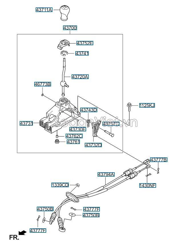 Dây đi số KIA Morning Si 2015