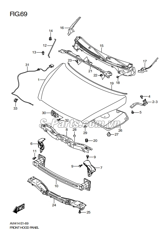 Nắp capo Suzuki New Ertiga 2016