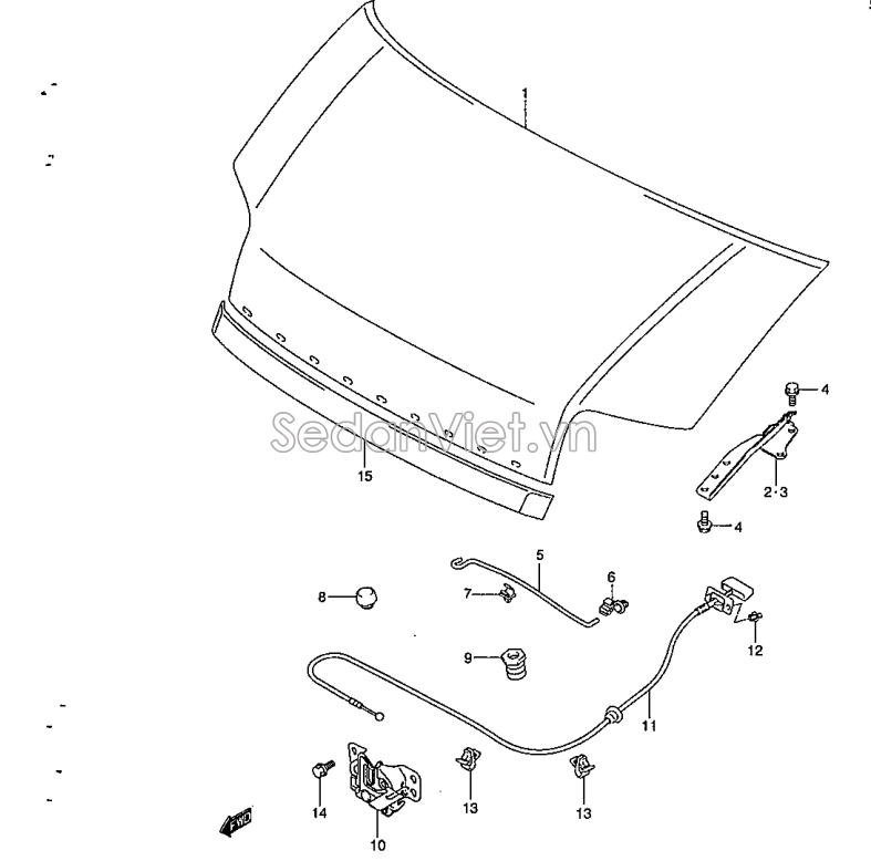 Nắp capo Suzuki APV 2012