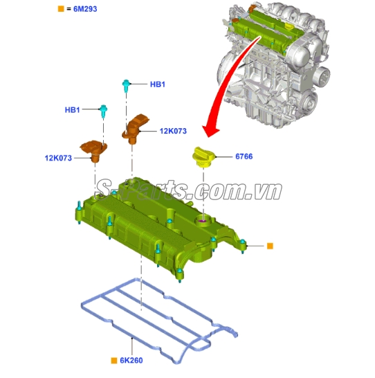 Cảm biến trục cam Ford Ranger 2009-2012