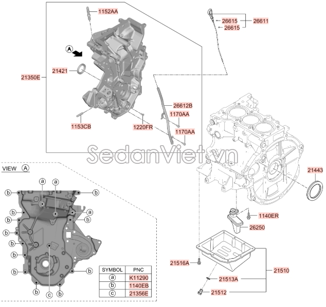 Phớt đuôi trục cơ Hyundai i10 Grand 2014-2016
