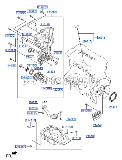 Phớt đuôi trục cơ Hyundai Tucson 2015