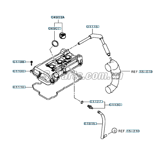 Gioăng nắp dàn cò Mitsubishi Attrage 2014