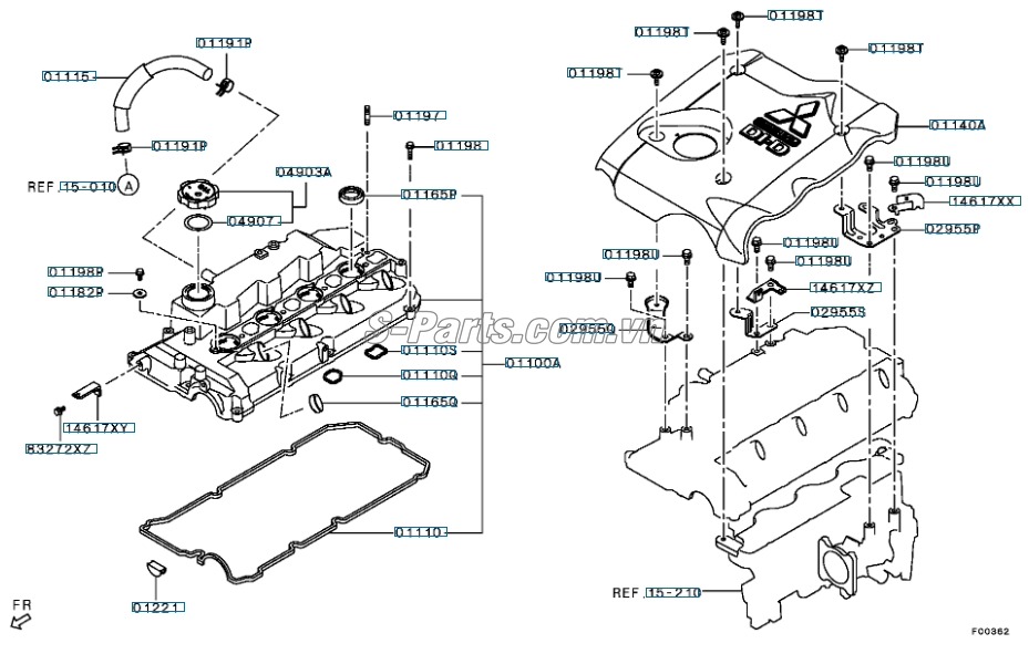 Gioăng dàn cò Mitsubishi Triton 2010-2013
