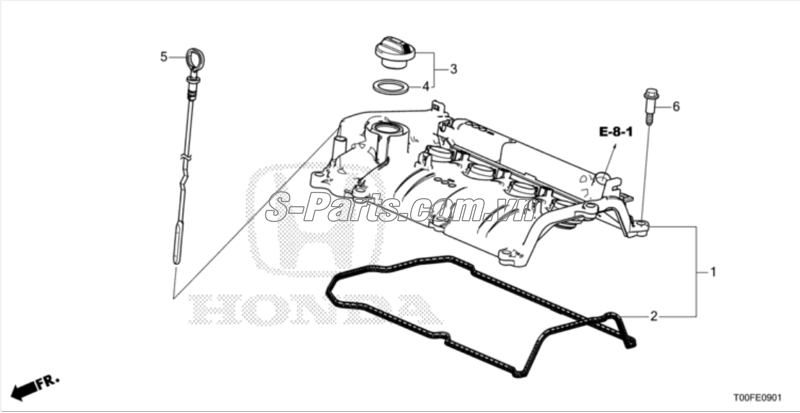 Nắp đổ dầu máy Honda Civic 2017-2019