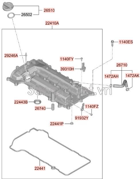 Phớt dầu Hyundai Tucson 2015-2017