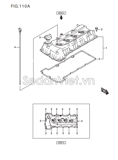 Nắp dàn cò liền gioăng Suzuki XL7 2020