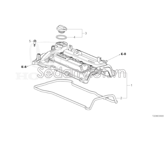 Nắp đổ dầu máy Honda Civic 2017-2019