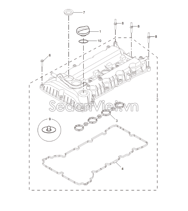 Nắp che giàn cam MG ZS 2020-2023