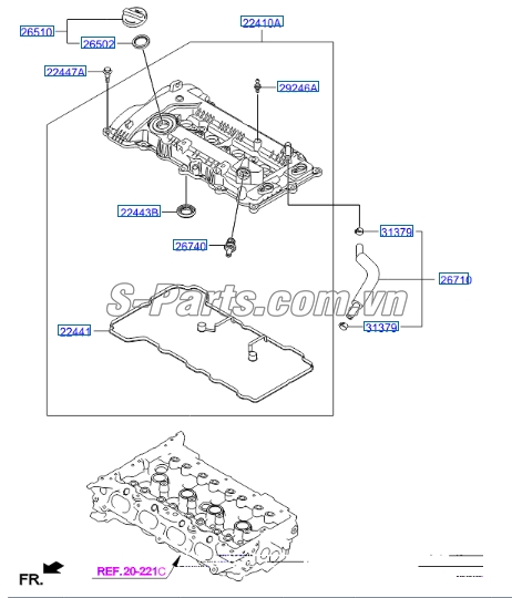 Gioăng dàn cò Hyundai Tucson 2015