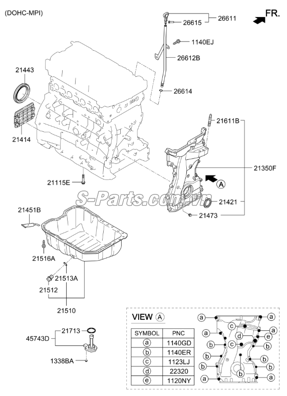Keo dán đáy các te KIA K3 2013-2016