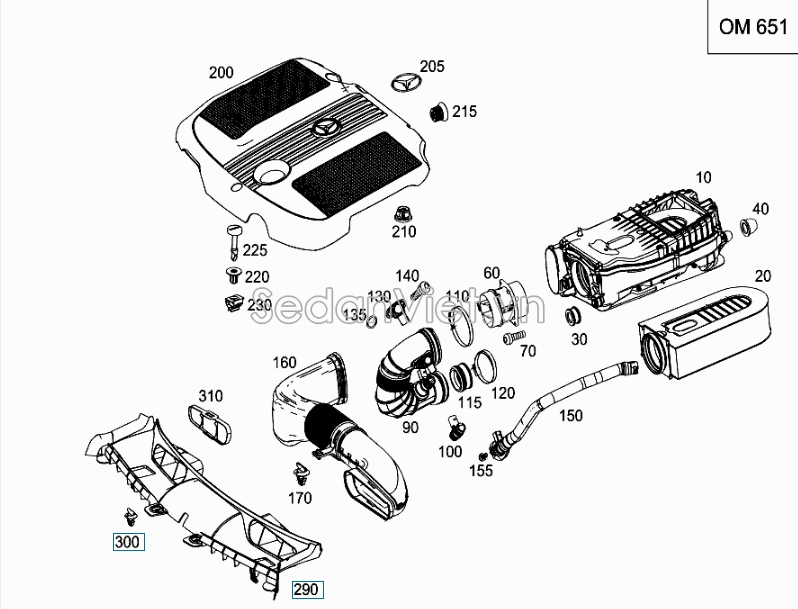 Hướng gió két nước Mercedes-Benz GLK280 2009-2011