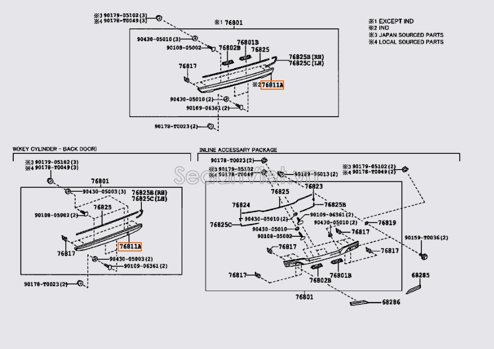 Nẹp cốp hậu Toyota Innova 2012-2013