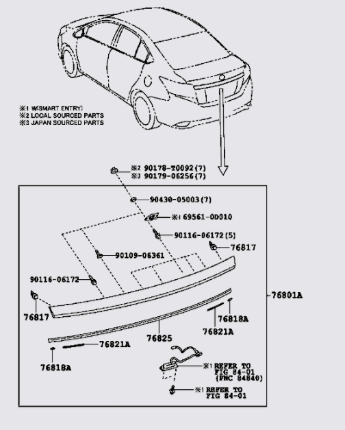 Nẹp mạ cốp hậu Toyota Vios 2014-2016