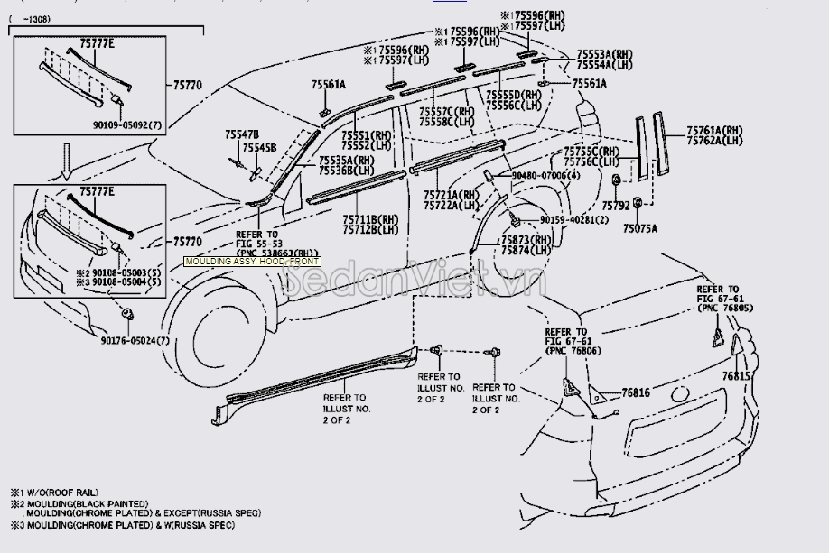 Nẹp chắn bùn bánh xe Toyota Land Cruiser Prado 2013-2015