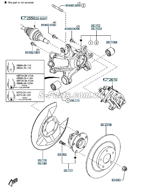 Bi moay ơ sau Mazda CX-5 2012-2015