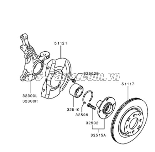 Đĩa phanh trước Mitsubishi Mirage 2014