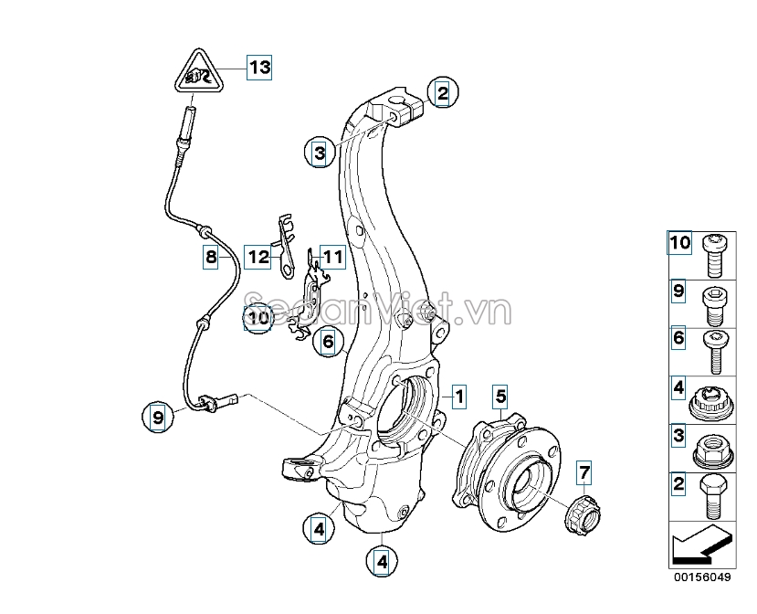 Cảm biến ABS trước BMW X5 2011