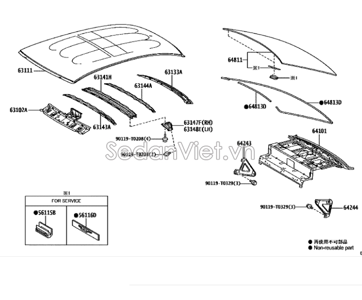 Xương cốp hậu Toyota Vios 2019