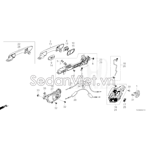 Chốt khóa cửa Honda City 2017-2020