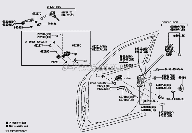 Tay mở cửa trong Toyota Land Cruiser 2020-2022