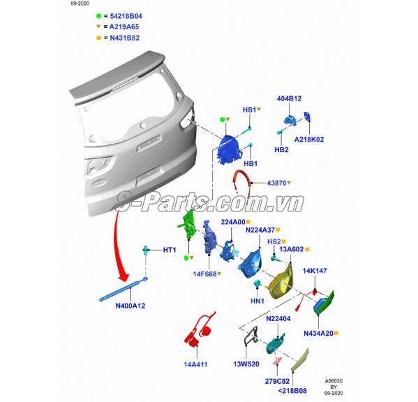 Đèn hậu Ford Ecosport 2013-2016