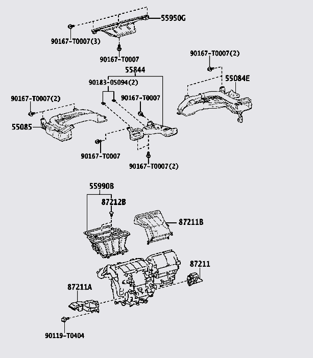 Ống chia gió điều hòa Toyota innova 2017