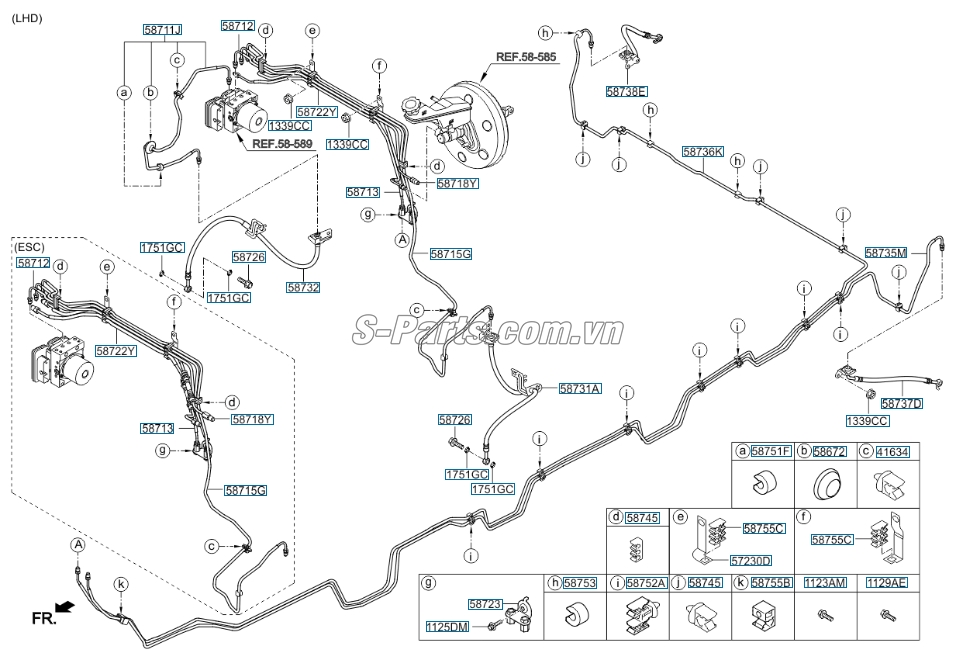 Đầu nối ống sau KIA Sedona 2019-2021