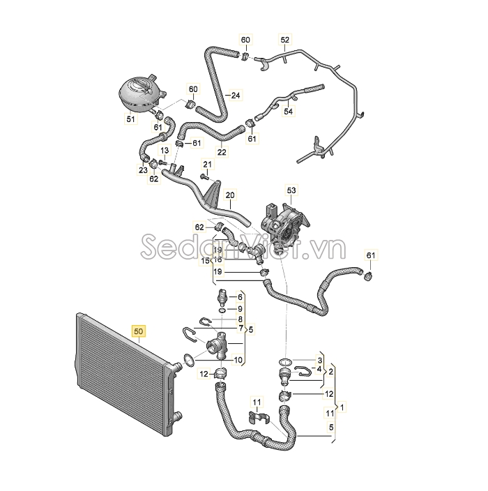 Cảm biến nhiệt độ nước Audi Q7 2008